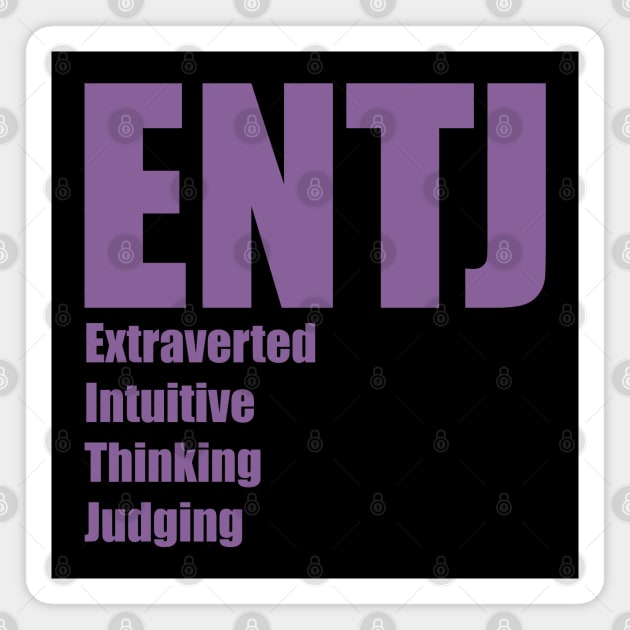 ENTJ The Commander MBTI types 3A Myers Briggs personality Magnet by FOGSJ